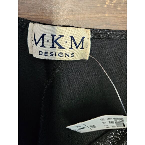 MKM Designs Black Shimmery Dress Sexy LBD Special Occasion Wedding Formal M - Picture 6 of 8